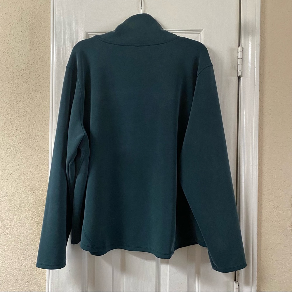 STYLUS Women's Size XXL Deep Teal Pullover Mock Turtleneck Soft Sweatshirt - Picture 8 of 13
